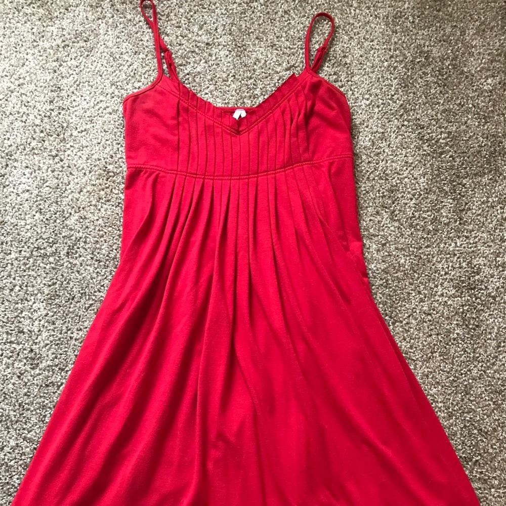 Red casual dress